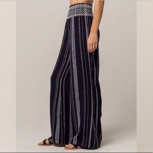 Indigo Rein Flare Linen Pants SIZE L